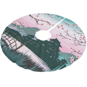 Blossom Polyester Weihnachtsbaumdecke