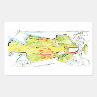 Blossom Rechteckiger Aufkleber