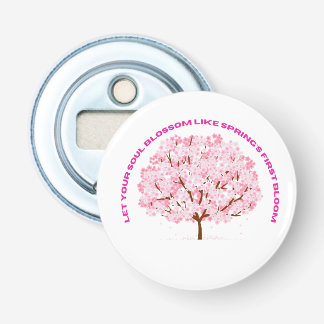 Blossom Serenity – Pink Floral Tree Art Flaschenöffner