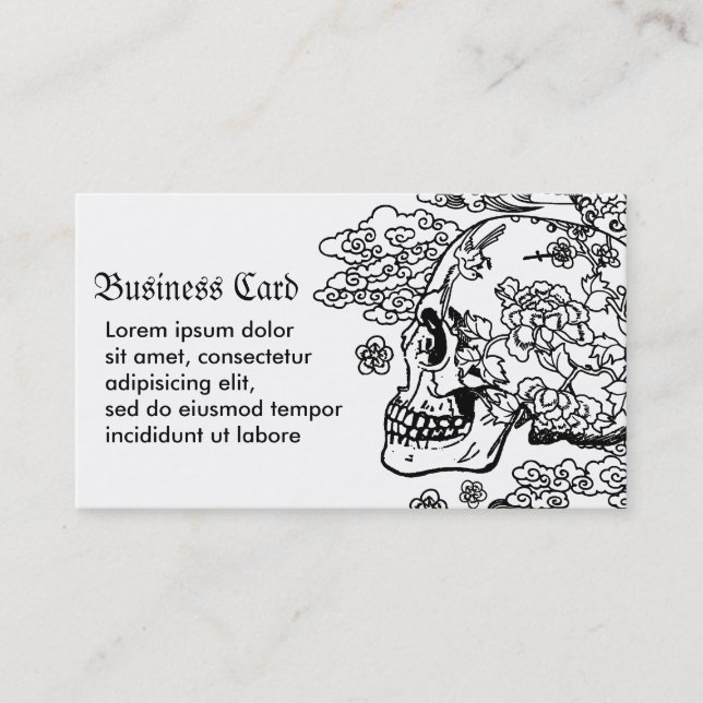 Blossom Skull Visitenkarte (Vorderseite)