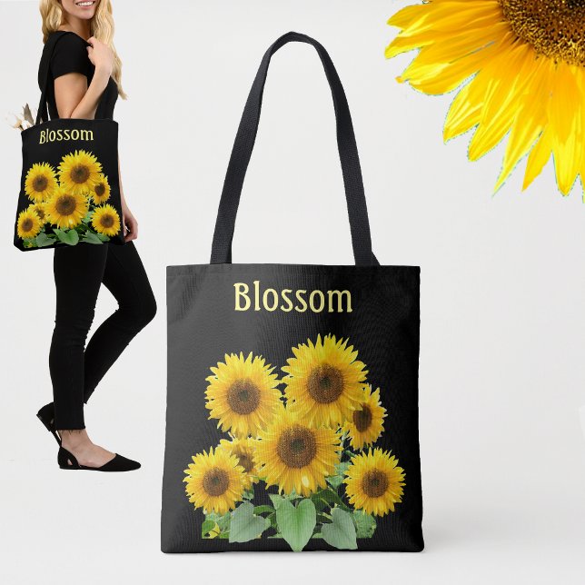 Blossom Sonnenblumen auf schwarz (Von Creator hochgeladen)