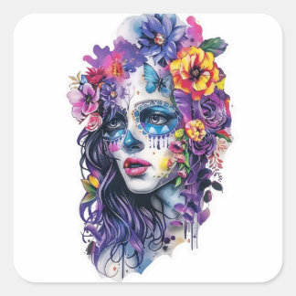 Blossom Soul Medley Quadratischer Aufkleber