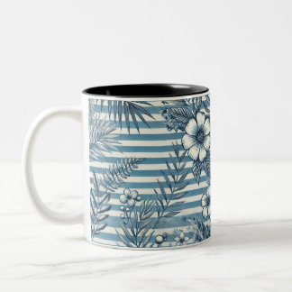 Blossom Streifen Design Kaffeemaschine Tasse