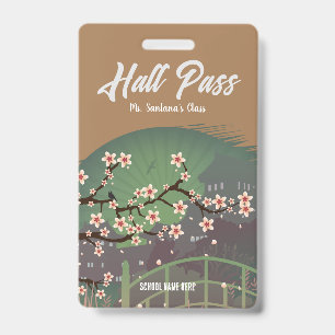 Blossom Sundown Hall-Pass-Abzeichen Ausweis