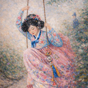 Blossom Swing – Ein Traum vom Frühling in Hanbok Notizbuch
