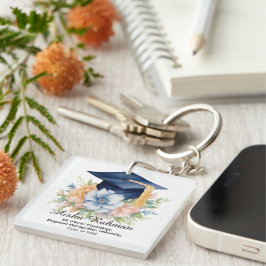 🎓Blossom & Tassel Abschlussfeier Schlüsselanhänger