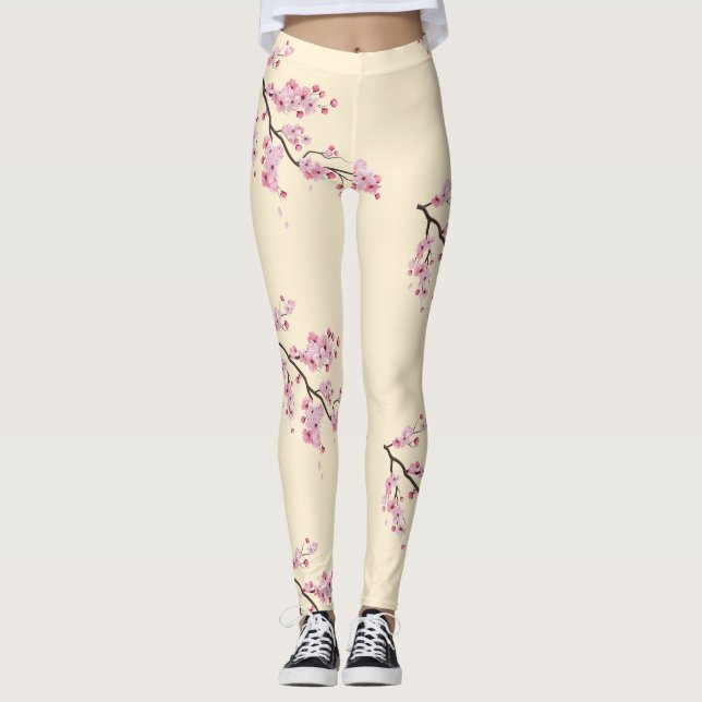 Blossom Tet Hoa Anh Dao Vietnamese NewYear WL Leggings (Vorderseite)