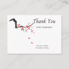 Blossom Thank You Note | Editable Wedding Thank Yo Begleitkarte