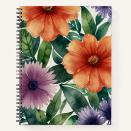 Blossom-Themed Spiral-Notebook Notizbuch