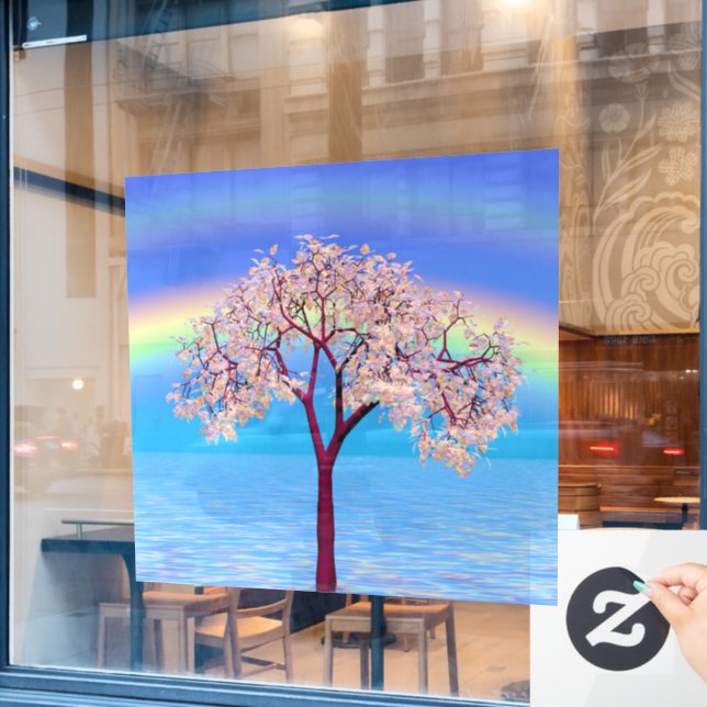 Blossom Tree Fensteraufkleber (Café-Fenster)