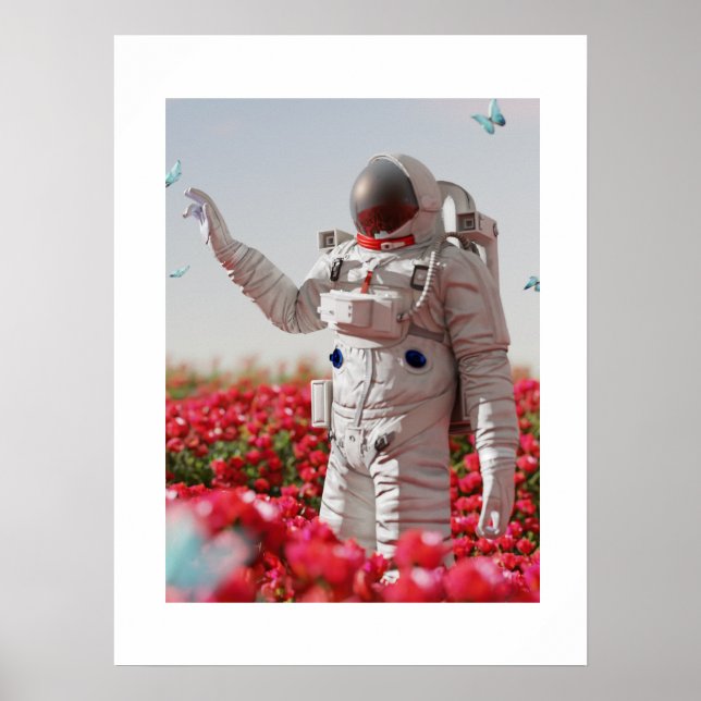 Blossom und Astronaut Poster (Vorne)