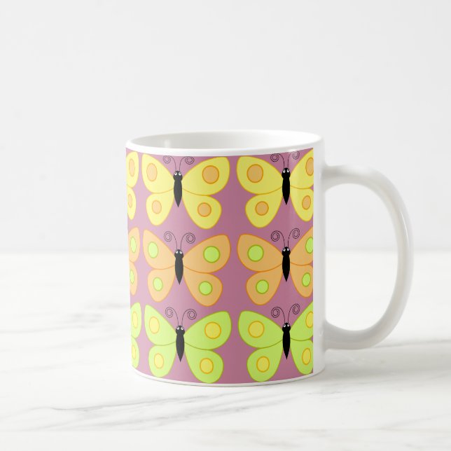 Blossom wie ein Schmetterling Kaffeetasse (Rechts)