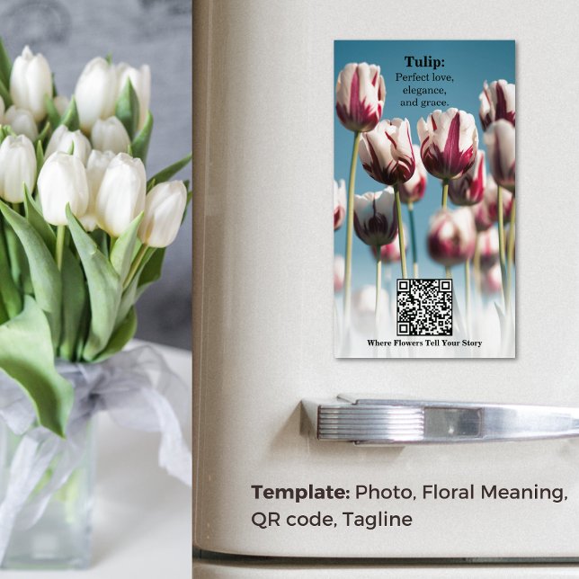 Blossom Wissen: Tulip Educational Magnetische Visitenkarte (Blossom Knowledge: Tulip Educational Business Card Magnet)