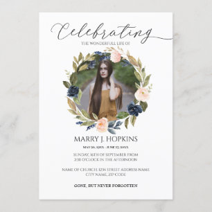 Blossom Wreath Foto Feier des Lebens Einladung