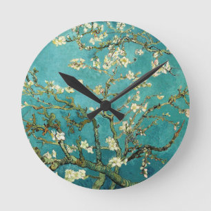 Blossoming Almond Tree Vincent Van Gogh Runde Wanduhr
