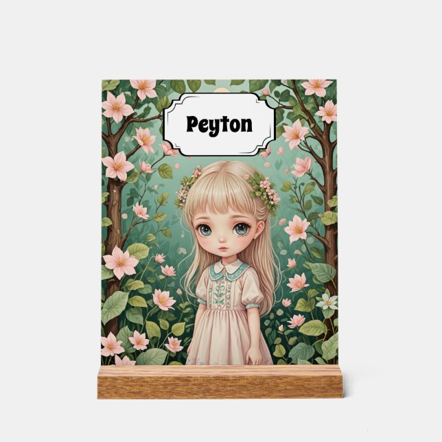 Blossoms Embrace Personalisiert Acrylschild (Vorderseite)