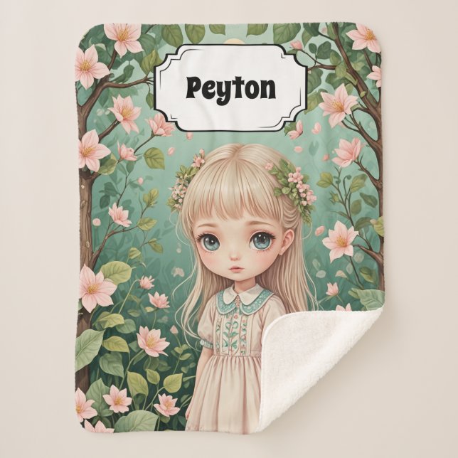 Blossoms Embrace Personalisiert Sherpadecke (Vorderseite)