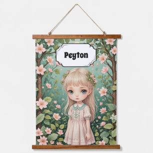 Blossoms Embrace Personalisiert Wandteppich Mit Holzrahmen