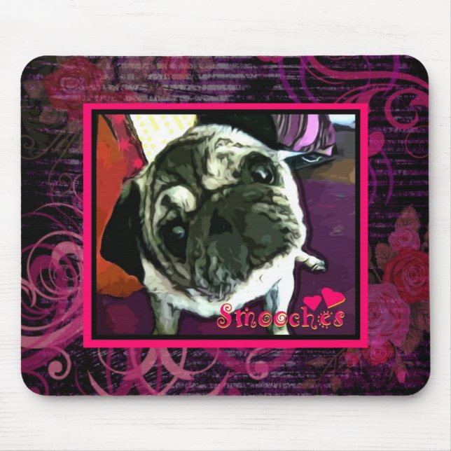 Blossum Mops Mousepad (Vorne)