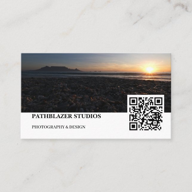 Blouberg Beach Table Mountain Sunset Visitenkarte (Vorderseite)
