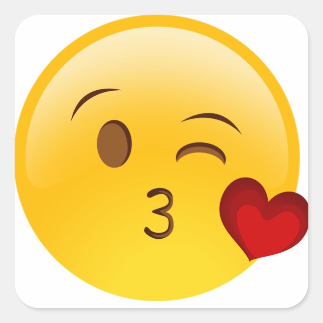 Blow a kiss emoji Aufkleber (Vorderseite)