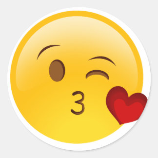 Blow a kiss emoji Aufkleber