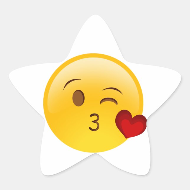 Blow a kiss emoji Aufkleber (Vorderseite)