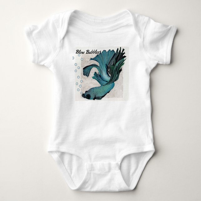 Blow Bubbles Gerber Baby Onsie Betta Fish Strampler (Vorderseite)