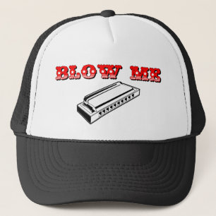 Blow Me = Mundorgan oder Harmonika Truckerkappe