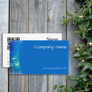 Blowballfotografie QR azure blue Visitenkarte