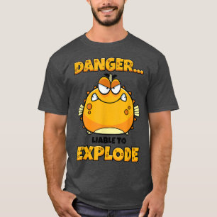 Blowfish T Gefahr Lässt Funny Puffer fliegen T-Shirt