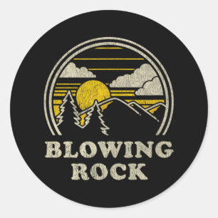 Blowing Rock North Carolina Nc T-Shirt Vintage Hik Runder Aufkleber