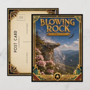 Blowing Rock North Carolina Vintage Art Deco Postkarte