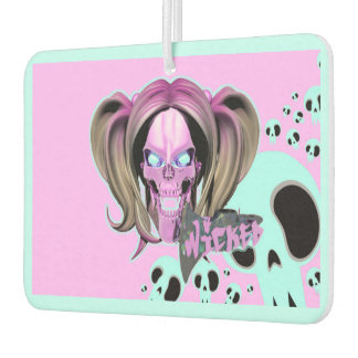 Blox3dnyc.com Wicked lady design. Rosa/Cyan. Autolufterfrischer