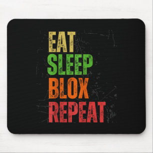 Blox Gaming T-Shirt, Eat Sleep Blox Repeat, Kinder Mousepad