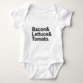 BLT Bacon Lettuce Tomato List String Baby Strampler