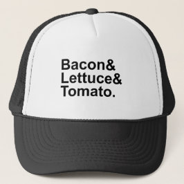 BLT Bacon Lettuce Tomato List String Truckerkappe