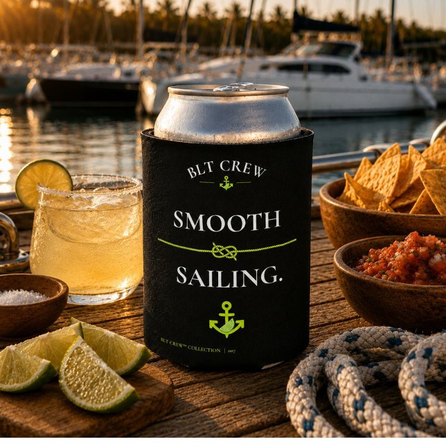 BLT Crew Smooth Sailing Nautisches Design Dosenkühler (Von Creator hochgeladen)