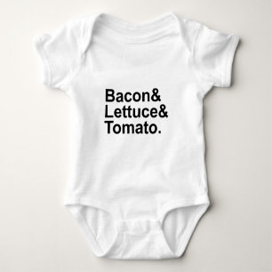 BLT Speck Salat Tomate Liste Zeichenfolge Baby Strampler