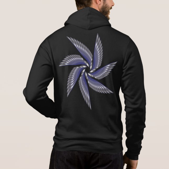 blu gray man hoodie (Rückseite)