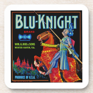 Blu Knight Fruchtlabel Getränkeuntersetzer