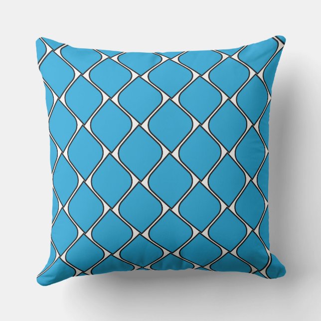 blu strips heart throw pillow kissen (Rückseite)