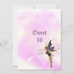Blubble Fairy Fantasy Sweet 16 Geburtstag Einladung