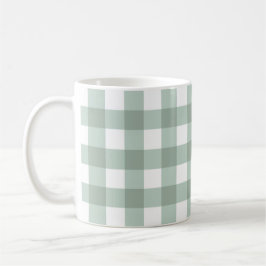 Blubble Frogs Gingham - Salbei laurel grün kariert Kaffeetasse