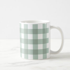 Blubble Frogs Gingham - Salbei laurel grün kariert Kaffeetasse