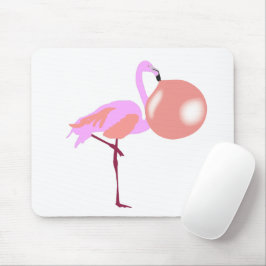 Blubble Gum Flamingo Blasen Blase Mousepad