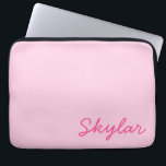Blubble Gum Pink Hot Pink Custom Curry Name Laptopschutzhülle<br><div class="desc">Dies ist ein Bubble Gum Pink Hot Pink Custom Cursive Name Laptop Sleeve!</div>