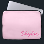 Blubble Gum Pink Hot Pink Custom Curry Name Laptopschutzhülle<br><div class="desc">Dies ist ein Bubble Gum Pink Hot Pink Custom Cursive Name Laptop Sleeve!</div>