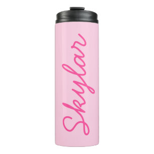 Blubble Gum Pink Hot Pink Custom Curry Name Thermosbecher