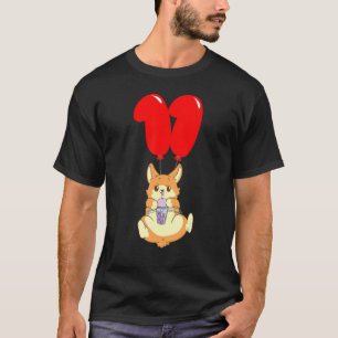 Blubble Tea Hamster 11. Geburtstag Kinder Ballon P T-Shirt